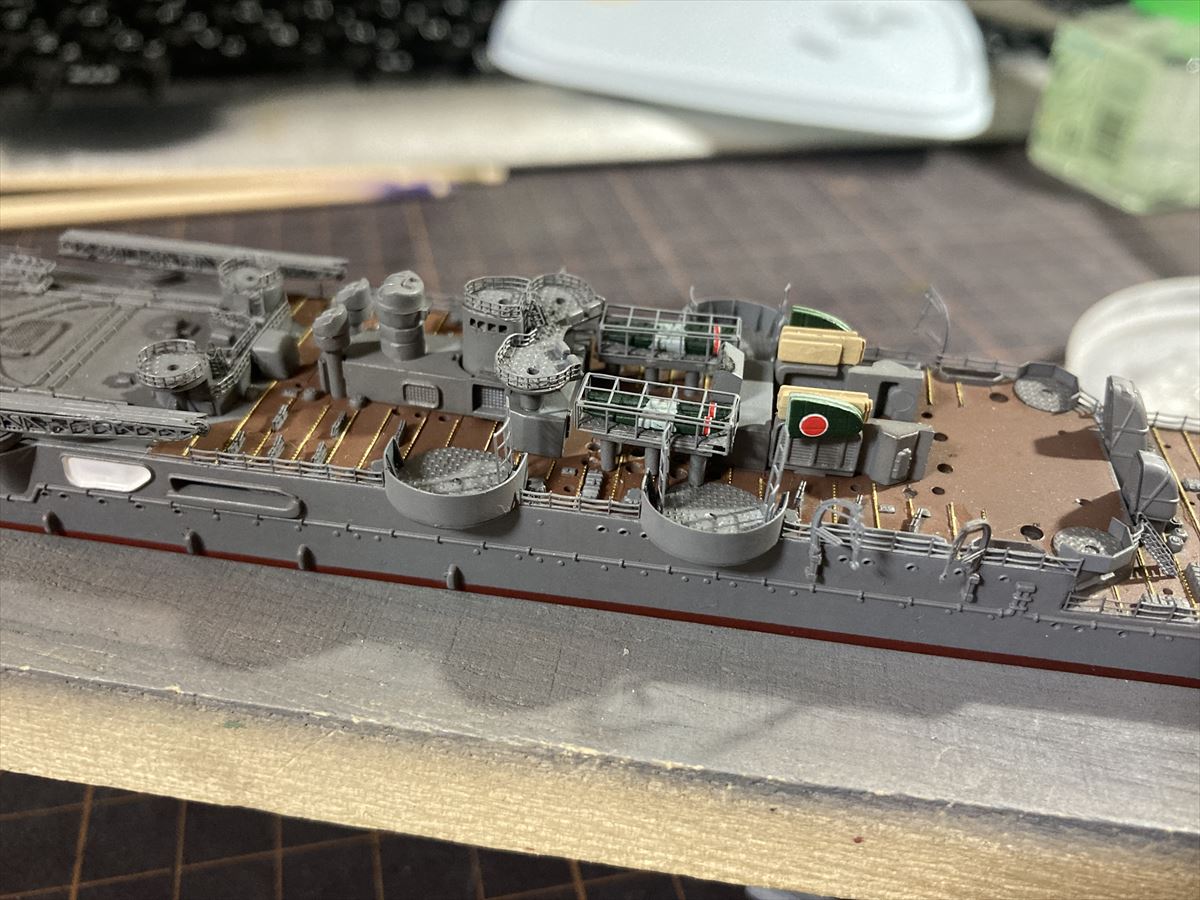 ほそプラネット | 1/700 Fujimi 軽巡洋艦 利根(1945)を作る（6）